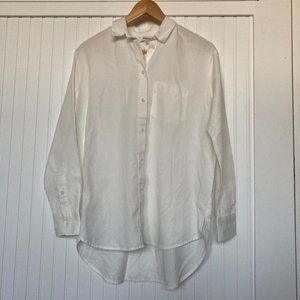 NWOT Madewell Women's Classic Button-Up Shirt Size XS White Button Down Top